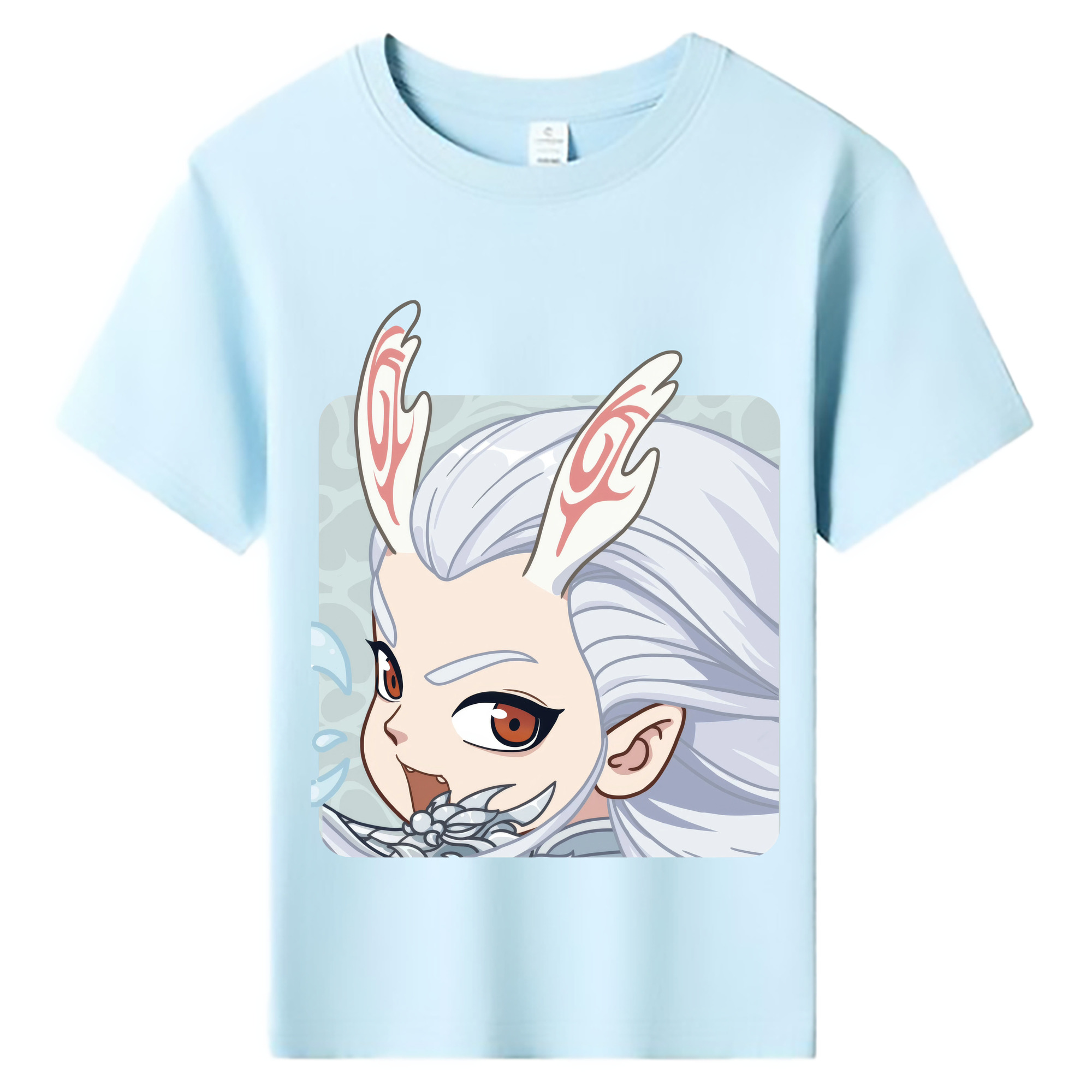 （画像用） Ne Zha 2 ナタ 魔童の大暴れ 綿100％キッズTシャツ（フロントプリント）